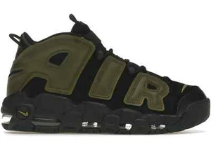 Nike Air More Uptempo '96 Zapatos Negro 'Verde Áspero' Para Hombres 9 (DH8011-001) - Imagen 1 de 7