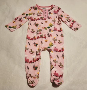 NWT Mud Pie Christmas Toys Print Footed One Piece 6-9 Months Baby Girl - Picture 1 of 1