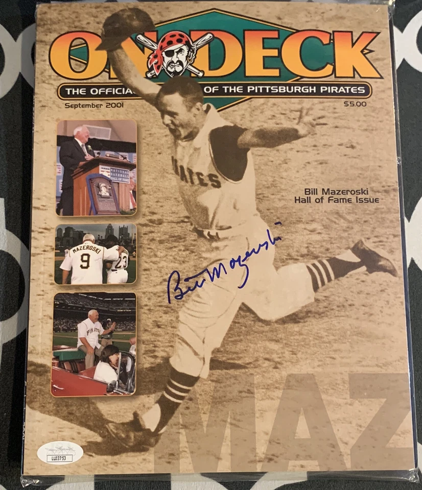BILL MAZEROSKI SIGNED September 2001 PITTSBURGH PIRATES PROGRAM RARE! JSA COA - Image 1 of 1