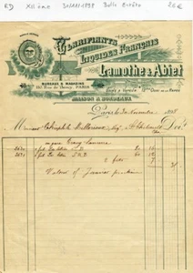 Paris XII ème 110 Rue de Bercy - Belle Entête Clarifiants Liquides Français 1898 - Imagen 1 de 1