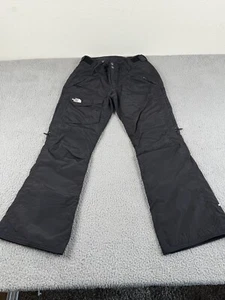 North Face Snow Pants Womens M Black Hyvent Bootcut Insulated Waterproof Cargo - Picture 1 of 21