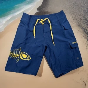 Tormenter Navy Waterman 5 Taschen Boardshorts Herren Größe 30 Billfish Bones - Bild 1 von 11
