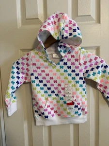 Jumping Beans Hoodie Mädchen Gr. 2T weiches Fleece Schmetterlinge Sweatshirt Kapuze - Bild 1 von 3