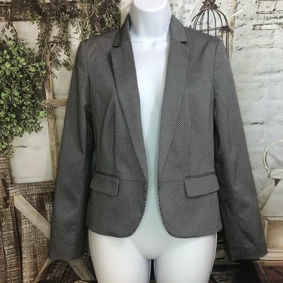 Blazer Worthington Mujer Talla 4 Blanco y Negro Lunares Trabajo Oficina Academia Foto 1 de 4