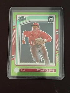 Dylan Crews 2024 Donruss Optic Rated Prospect Lime Green Prizm #/149 - Nationals - Picture 1 of 2