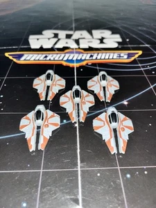 2015 Micro Machines Star Wars Lot X5 Republic Jedi Interceptor Starfighter Space - Picture 1 of 1