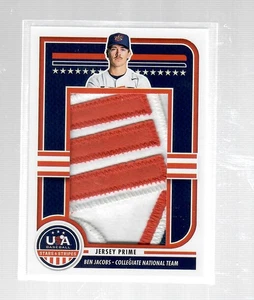 Ben Jacobs 2025 Panini Stars & Stripes USA Jumbo Materials Jersey Prime 59/69 - Picture 1 of 2