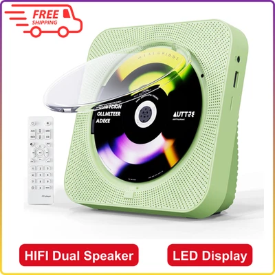 CD Player Portable Bluetooth 5.1 Desktop CD Player W/Remote Control, LED Display - Image 1 of 4