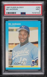 1987 Fleer Factory Set Glossy Bo Jackson #369 PSA 9 MINT