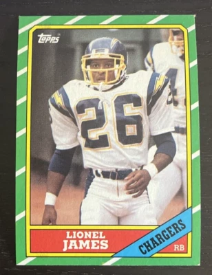 1986 Topps - Lionel James - #232 - San Diego Chargers - Image 1 of 2