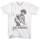Jimi Hendrix T-Shirt Authentic Ghost Musican Mens In Sizes Sm - 5Xl White Cotton