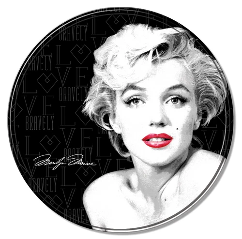 Marilyn Monroe Round Tin Metal Aluminum Sign Man Cave Garage Decor 11.75" Dia - Image 1 of 1