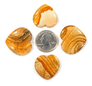 Lote al por mayor de piedras preciosas cabujón corazón jaspe imagen natural de 4 piezas 130 quilates DK = 76 - Imagen 1 de 6