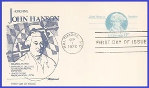 USA4 #UY23 U/A FLEETWOOD FDC   John Hanson - Picture 1 of 1