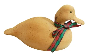 Hand Carved Unpainted Wooden Duck  Approx. 13.5" x 6" x 6.5"   Vintage   S9624 - Picture 1 of 12