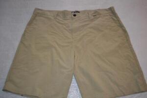 35976-a Mens Hurley Nike Shorts Golf Casual Wear Size 42 Dri-Fit Tan Nylon Blend