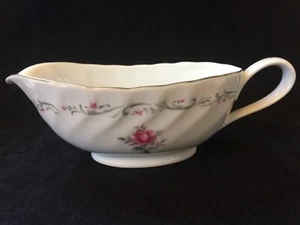 Vintage Royal Swirl Fine China Japan Pink Rose Gravy Sauce Boat EVC - Picture 1 of 5
