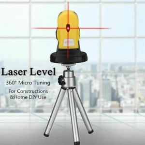 4in1 360 Degree Micro Tuning Red Cross Infrared Laser Level Rotary Measure Tool - Foto 1 di 6