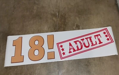 18 Year Old 18th Birthday Party VINYL BANNER 13x50. New - Image 1 of 4