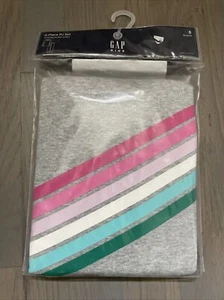 NWT Gap Kids girl WINTER HOLIDAY gray rainbow 2-piece long pajamas SET 8 TWINS - Picture 1 of 4
