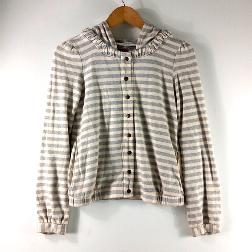 VETEMENTS Giacca donna Sunday Monday Tuesday WTHFS taglia small grigio panna a righe con cappuccio