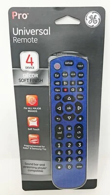 GE Pro Universal Remote Model 46577 4 Device Smart TV LG Sony Samsung & More New - Image 1 of 2