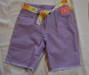 Gymboree FAIRY FASHIONABLE Bermuda Shorts Lavender Frayed Hem Adj waist NWT Sz 7 - Picture 1 of 2