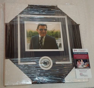 1/1 JOE PATERNO Autographed Signed Penn State Fan Photo Framed 5x6 Photo JSA 90s - Picture 1 of 2