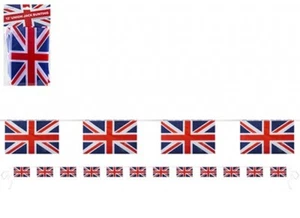 Tela UNION JACK RAYON BANDERÍN 12 PIES | DECORACIÓN FIESTA CALLEJERA REINO UNIDO - Imagen 1 de 1