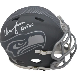 Warren Moon Autographed Seattle Seahawks Slate Mini Helmet Beckett 46990 - Picture 1 of 4