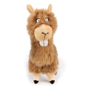 GoDog Llama Plush Dog Toys With Squeaker Large Brown