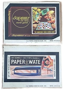 2- Vintage Topps 1970s Wacky Packages Stickers Paper Wate Squabble word Game - Picture 1 of 5