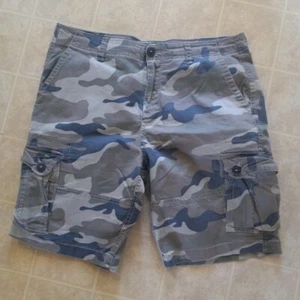 Aero Mens Stretch Cargo Shorts Camo Camflauge Size 34 - Picture 1 of 3