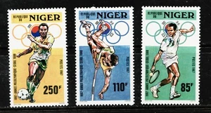 1988 Niger - Sc #755-757 - Seoul Olympics Tennis, Soccer, Pole Vault MNH stamps - Picture 1 of 1