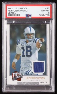 Peyton Manning 2008 Upper Deck Heroes Jerseys #77 #55/75 (PSA 8) - Bild 1 von 2