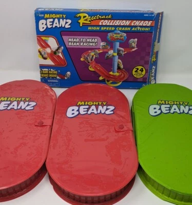 Lote Mighty Beanz vintage con estuches y pista extras Foto 1 de 4