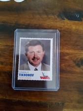 1995-96 Argosy Casino Kansas City Blades IHL Hockey Vasily Tikhonov Card NM/M