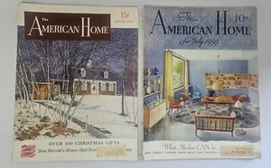 Lot 2 American Home Magazine July 1939 Dec 1942 X-mas Crafts Swedish Modern - Picture 1 of 12