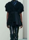 Zara SRPLS FRNG KNT Fringed Knit Waistcoat Black S-M Small Medium 0693/906 New