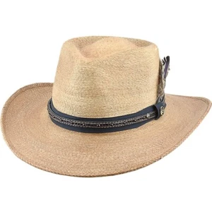 BILTMORE * HERREN OUTBACK FEDORA HUT * XL * NEU PANAMA PALMENFASER STROH SONNENSCHATTEN - Bild 1 von 1