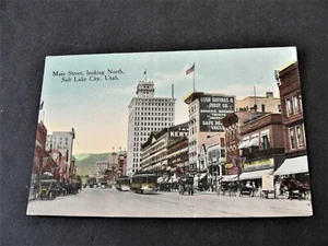 Main Street looking North - Salt Lake City, Utah -Unposted 1900s Postcard. - Picture 1 of 2
