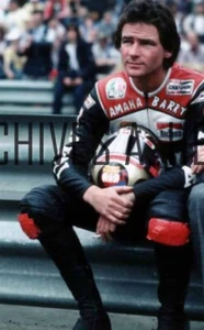 Barry Sheene Suzuki factory rider 1981 British Grand Prix DNF photo - Picture 1 of 1