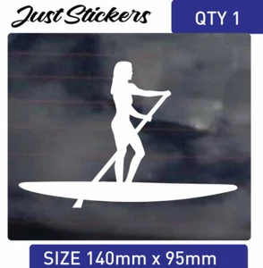 GIRL STAND UP PADDLE BOARD sticker bumper sticker , skate , sticker , bike, wi - Picture 1 of 1
