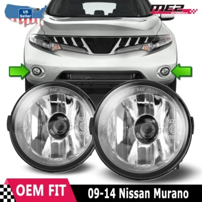 Fog Lights For 2009-2012 Nissan Murano Factory Clear Bumper Replacement Lamps - Imagem 1 de 4