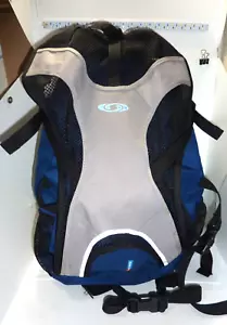 VINTAGE Salomon MOUNTAIN Hiking Backpack Technical Hiking BLACK/BLUE/GREY - Picture 1 of 14