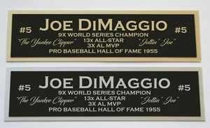 Joe DiMaggio Nameplate for signed autographed baseball jersey photo glove bat - Picture 1 of 2