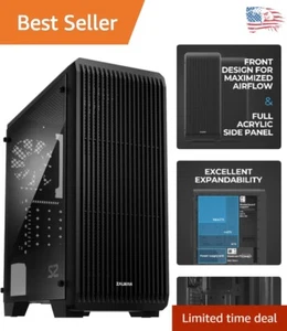 USB-Friendly Mid Tower PC Case with 3x 120mm Fans & Magnetic Dust Filters - Picture 1 of 11
