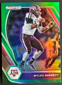 2021 Panini Prizm Draft Picks Collegiate #100 Myles Garrett Green - Picture 1 of 2