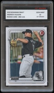 ANDREW VAUGHN 2020/20 BOWMAN DRAFT Topps 1ST GRADED 10 ROOKIE CARD RC WHITE SOX