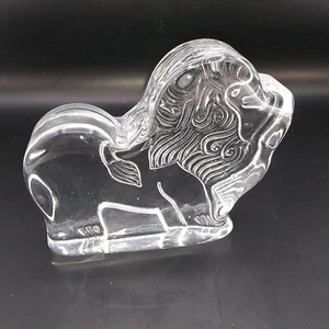 Vintage Dansk 1970s Einsel Zoo Collection Lead Crystal Lion Figurine Paperweight - Picture 1 of 9
